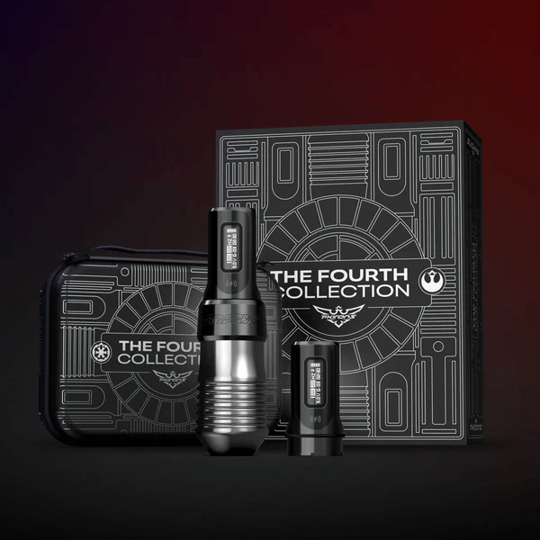 FK Irons Flux Max The Fourth Collection Light Edition 4.0mm Çift Bataryalı Kablosuz Dövme Makinesi - Gümüş-Siyah