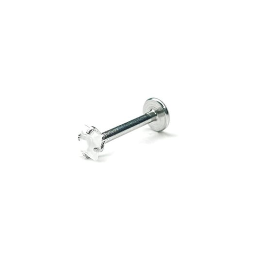 Cerrahi Çelik Silver Bar Kare Taşlı Tragus Piercing (8mm)