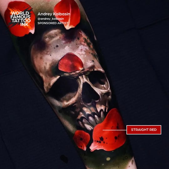Straight Red - World Famous Ink Dövme Boyası - 4oz/120ml