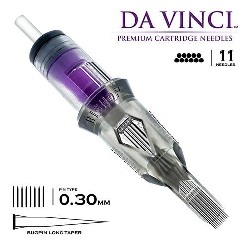 Bishop DaVinci V2 1011MLT 11 MLT 0.30mm Magnum Bugpin Long Taper Kartuş Dövme İğnesi 20 Adet