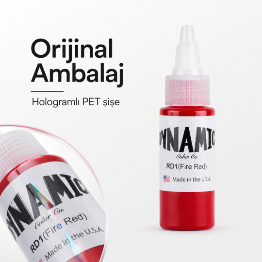 Dynamic Fire Red Kırmızı Dövme Boyası 1oz - 30ml