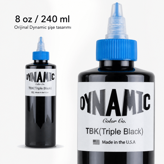 Dynamic Triple Black Siyah Dövme Boyası 8oz - 240ml