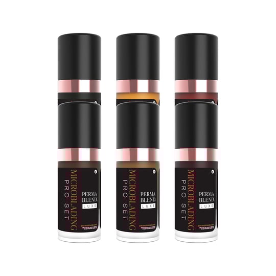 Perma Blend Luxe - Microblading Pro Set - 6lı Kalıcı Makyaj Boya Seti - 15 ml