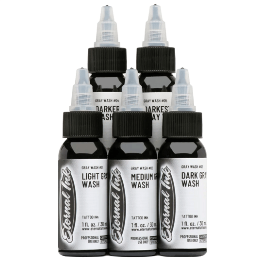 Eternal Tattoo Ink - Gray Wash Set of 5 - 2oz/60ml