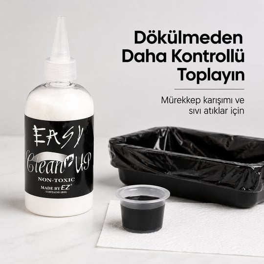 EZ Easy Clean Up White 180g Dövme Mürekkep Katılaştırıcı