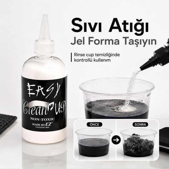 EZ Easy Clean Up White 180g Dövme Mürekkep Katılaştırıcı
