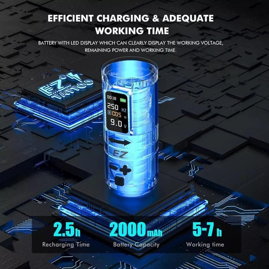 EZ EvoTech Pro Black Tattoo Machine