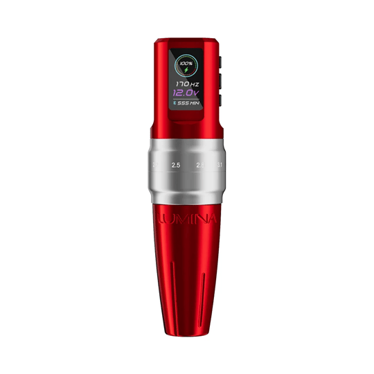EZ P3 Pro Lumina Ayarlanabilir Stroke 2.0-3.3mm Kablosuz Dövme ve Kalıcı Makyaj Makinesi - Kırmızı