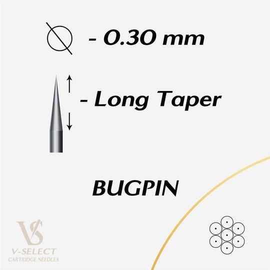 Ez V-Select 1005 RL Kartuş Dövme İğnesi - Round Liner Long Taper Bugpin