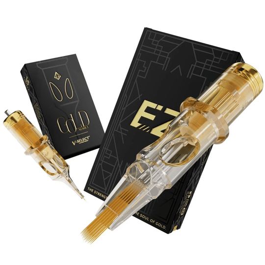 EZ V-Select Titanium Gold 1005RL 5RL 0.30 mm Round Liner Kartuş Dövme İğnesi