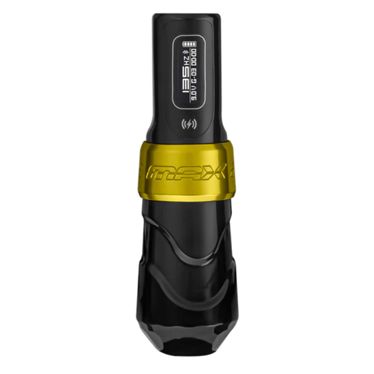 FK Irons Flux Max Gold Stealth 4.0mm Stroke Tek Bataryalı Kablosuz Dövme Makinesi - Gold