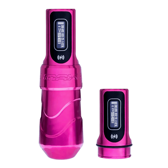 FK Irons Flux Max Bubblegum 4.0mm Stroke Çift Bataryalı Kablosuz Dövme Makinesi - Pembe