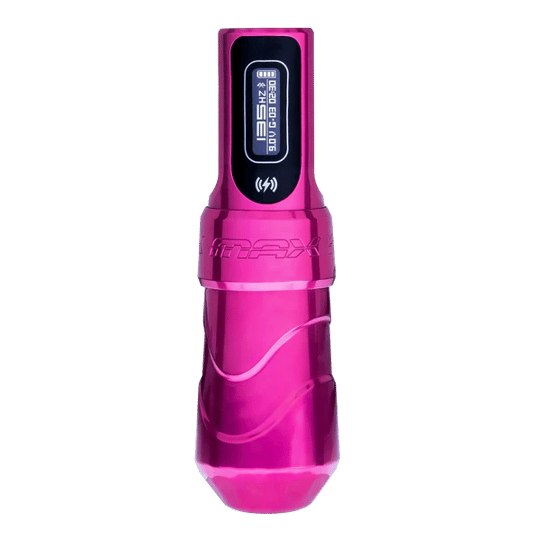 FK Irons Flux Max Bubblegum 4.0mm Stroke Çift Bataryalı Kablosuz Dövme Makinesi - Pembe