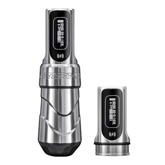 FK Irons Flux Max Blade 4.0mm Stroke Çift Bataryalı Kablosuz Dövme Makinesi - Gri