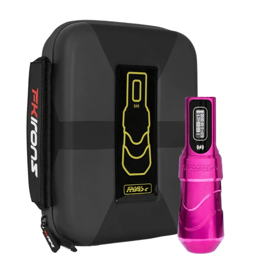 FK Irons Flux Max Bubblegum 3.2mm Stroke Tek Bataryalı Kablosuz Dövme Makinesi - Pembe