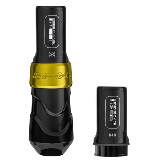 FK Irons Flux Max Gold Stealth 4.5mm Stroke Çift Bataryalı Kablosuz Dövme Makinesi - Gold