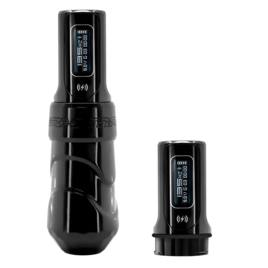 FK Irons Flux Max Stealth 4.5mm Stroke Çift Bataryalı Kablosuz Dövme Makinesi - Siyah