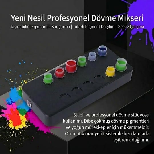Tattoo Ink Mixer Makinesi - Boya Karıştırıcı Makine 205*92*30mm