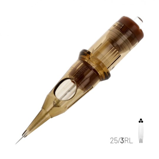 Kwadron 0801 RLLT 1 RL 0.25 mm Round Liner Long Taper Kartuş Dövme İğnesi 20 Adet