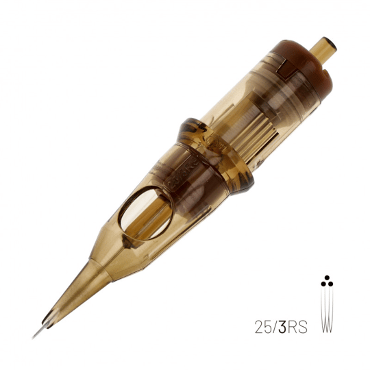 Kwadron 0803 RSLT 3 RS 0.25 mm Round Shader Long Taper Kartuş Dövme İğnesi 20 Adet