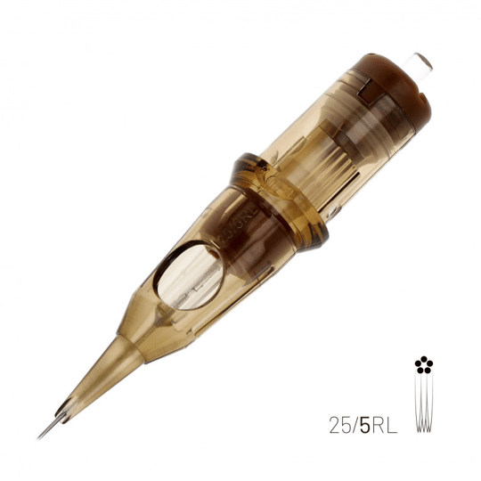 Kwadron 0805 RLLT 5 RL 0.25 mm Round Liner Long Taper Kartuş Dövme İğnesi 20 Adet