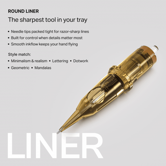 Kwadron 0809 RLLT 9 RL 0.25 mm Round Liner Long Taper Kartuş Dövme İğnesi 20 Adet