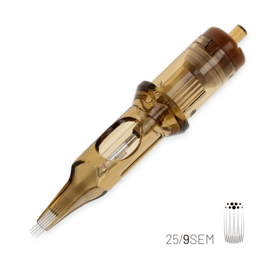 Kwadron 0809 SEMLT 9 SEMLT 0.25 mm Soft Edge Magnum Long Taper Kartuş Dövme İğnesi 20 Adet