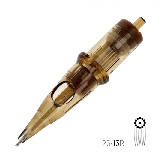 Kwadron 0813 RLLT 13 RL 0.25 mm Round Liner Long Taper Kartuş Dövme İğnesi 20 Adet