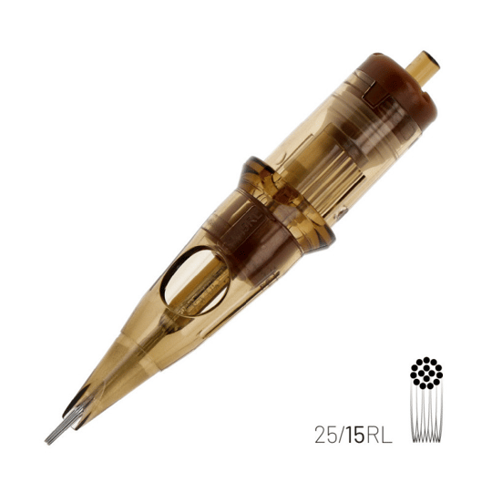 Kwadron 0815 RLLT 1 5 RL 0.25 mm Round Liner Long Taper Kartuş Dövme İğnesi 20 Adet