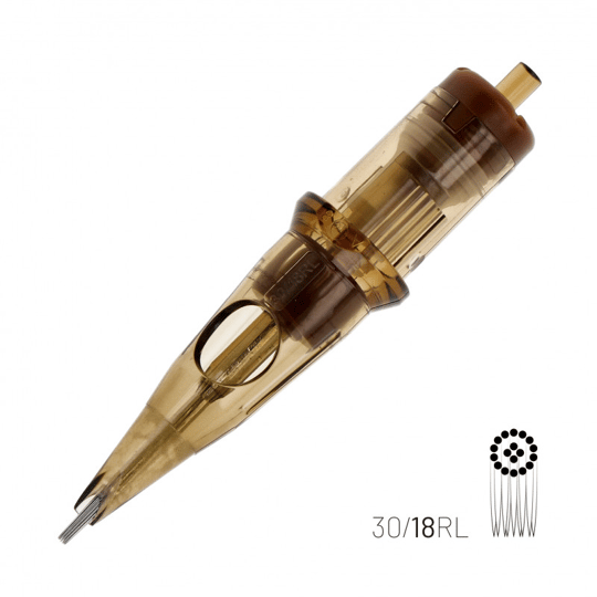 Kwadron 1018 RLLT 18 RL 0.30 mm Round Liner Long Taper Kartuş Dövme İğnesi 20 Adet