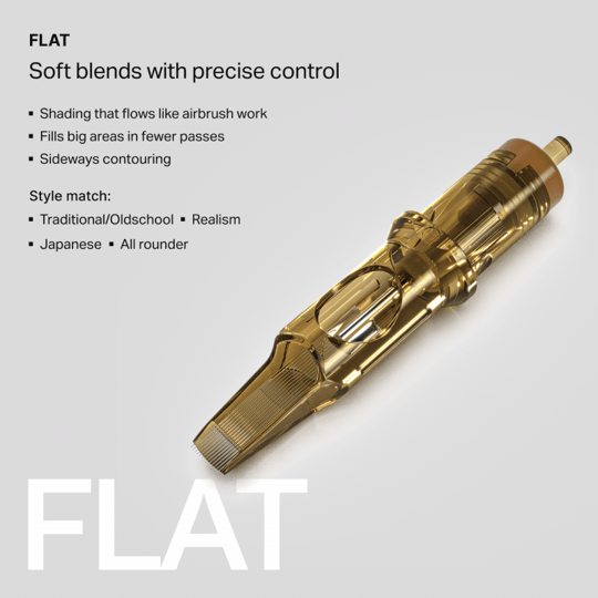 Kwadron 1207 FLLT 7 FL Flat Long Taper Kartuş Dövme İğnesi 20 Adet