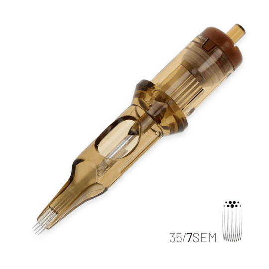 Kwadron 1207 SEMMT 7 SEMMT 0.35 mm Soft Edge Magnum Medium Taper Kartuş Dövme İğnesi 20 Adet