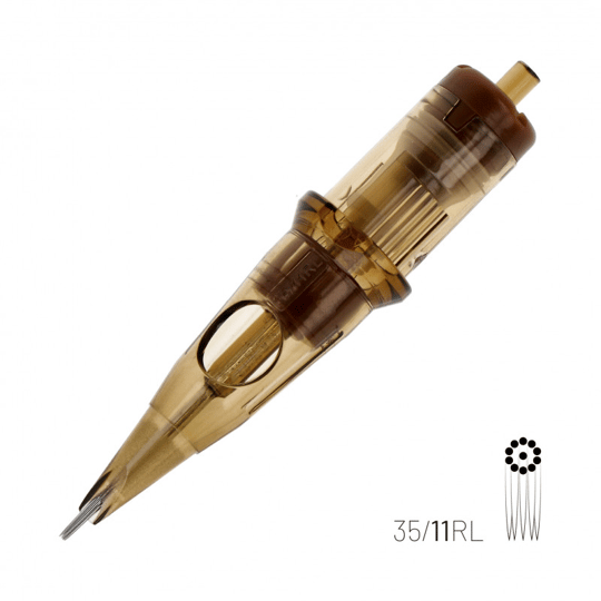 Kwadron 1211 RLLT 11 RL 0.35 mm Round Liner Long Taper Kartuş Dövme İğnesi 20 Adet