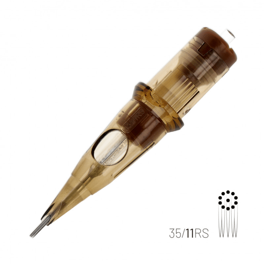 Kwadron 1211 RSLT 11 RS 0.35 mm Round Shader Long Taper Kartuş Dövme İğnesi 20 Adet