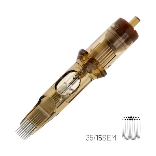 Kwadron 1215 SEMLT 15 SEMLT 0.35 mm Soft Edge Magnum Long Taper Kartuş Dövme İğnesi 20 Adet