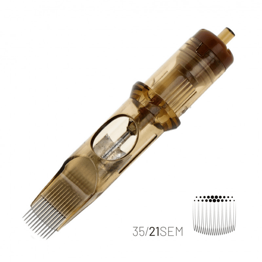 Kwadron 1221 SEMLT 21 SEMLT 0.35 mm Soft Edge Magnum Long Taper Kartuş Dövme İğnesi 20 Adet