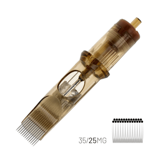 Kwadron 1225 MGLT 25 MGLT 0.35 mm Magnum Long Taper Kartuş Dövme İğnesi 20 Adet