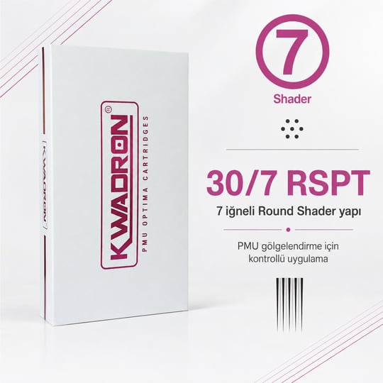 Kwadron PMU Optima 30/7 RSPT Round Shader Point Taper - Kartuş PMU İğnesi