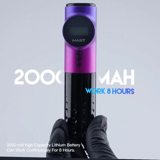 Mast Archer Kablosuz Dövme Makinesi | 3.5mm | Blue Gradient