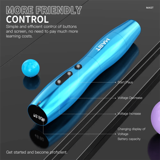 Mast P20 PMU Kablosuz Kalıcı Makyaj Makinesi | 2.5mm | Silver