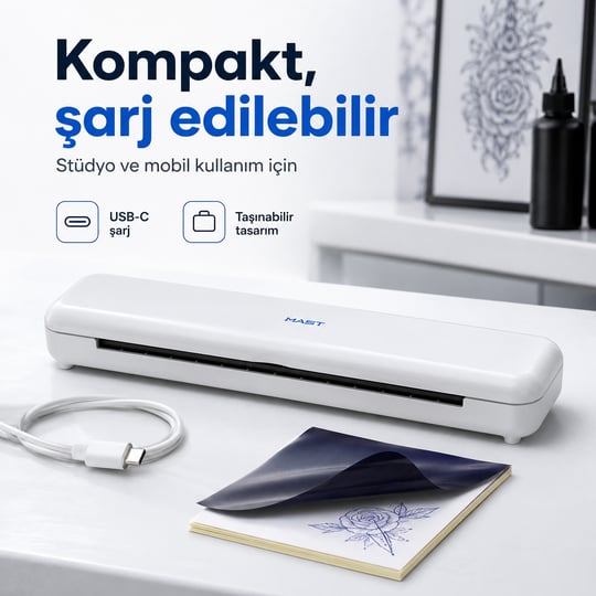Mast Smart Wireless Printer PRT7 Kablosuz Dövme Stencil Yazıcı