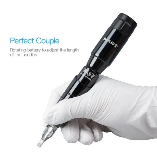 Mast Tour Black 3.5 mm Stroke 1200 mAh Bataryalı Rotary Pen Dövme Makinesi (P112)