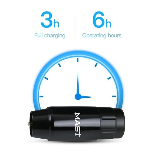 Mast Tour Black 3.5 mm Stroke 1200 mAh Bataryalı Rotary Pen Dövme Makinesi (P112)