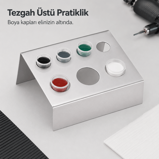 Metal Boya Kabı Standı - Silver