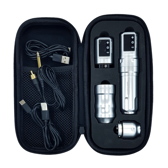 Panormos Prime 10. Yıl 2 Pil Ayarlanabilir Stroke 2.4–4.2mm Kablosuz Dövme Makinesi Gri