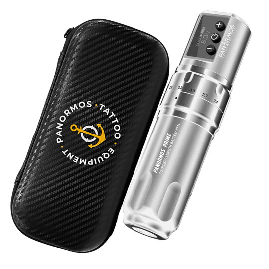 Panormos Prime 10. Yıl 2 Pil Ayarlanabilir Stroke 2.4–4.2mm Kablosuz Dövme Makinesi Gri