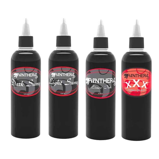 Panthera Tattoo Ink - 4 Bottle Kit of Tattoo Ink 5oz/150ml