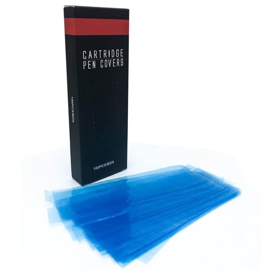 Pen Dövme Makinesi Koruyucu Poşeti - 45x150mm (100 Adet) Mavi