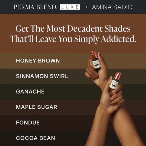 Perma Blend Luxe Chocolate Collection by Amina Sadiq – 6lı Kaş Pigment Seti – 15 ml