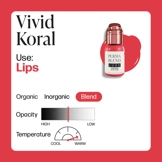 Perma Blend Luxe Vivid Koral Kalıcı Makyaj Dudak Pigmenti 15ml